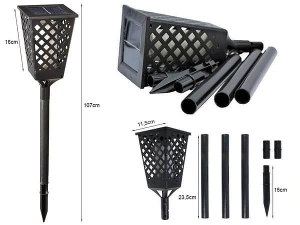 Solar havelampe fakkel lanterne sensor
