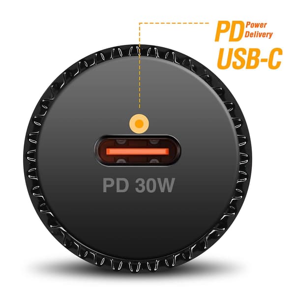 USB C 30W Power Delivery Biloplader, Kompakt, LinQ, Hvid