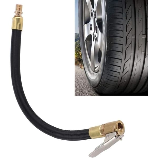 Förlängningsslang för däckpump. Pumpadapter med amerikansk ventil.