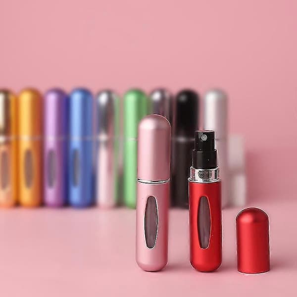 5 ml parfume forstøver, bærbar genopfyldelig parfumeflaske, sort, 75 x 17 ml