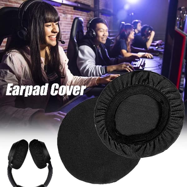 Stretchy Lycra Headphone Covers - Washable Earpad Protectors, 4-pack, Compatible with Sony, Bose, Sennheiser Large