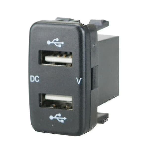 Billaderkontakt Dobbel USB-port Lade Volt Display Adapter Passer For Grønn