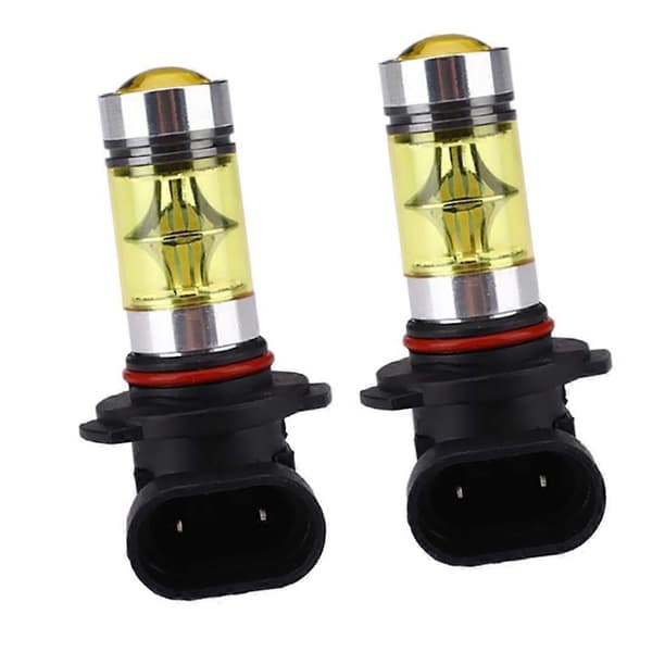 2x2 pcs 9006 HB4 100W High Performance LED Yellow Fog Light Bulbs 4300K