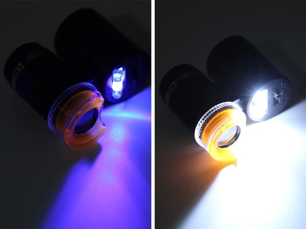 Magnifier - Mini Microscope with UV Lamp - 60x Magnification