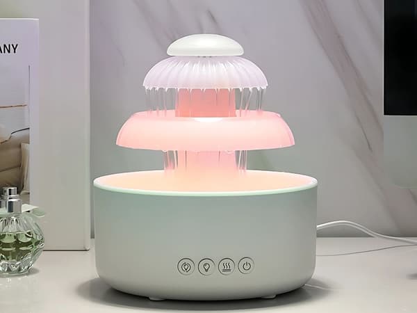 Luftfukter fontene - LED aromadiffuser trådløs