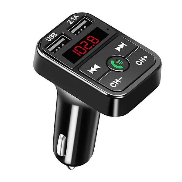 Sort(A)$ Bil FM-sender Bil Bluetooth Mp3 Dobbelt USB Biloplader Bil mp3 Bluetooth-modtager