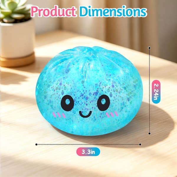 Glitter Sugar Squishy Fidget-leksaker, virala klämleksaker för tonåringar och vuxna Sugar- Blue