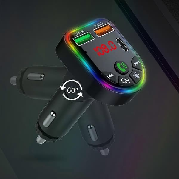 Typ A P20 Bil Bluetooth Handsfree Samtal Bil MP3 Ljud Digital Display USB Billaddare