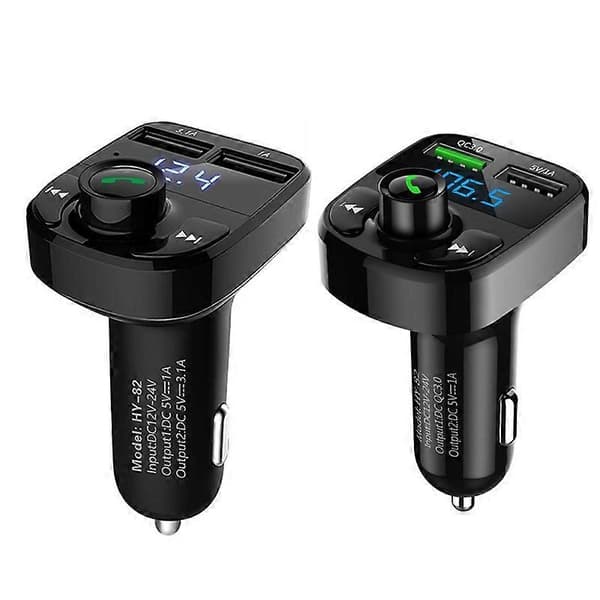 HY82 Bil MP3 Bluetooth Mottaker Dobbel USB Billader, Spesifikasjon: Hurtigladeversjon HY82 Hurtigladeversjon