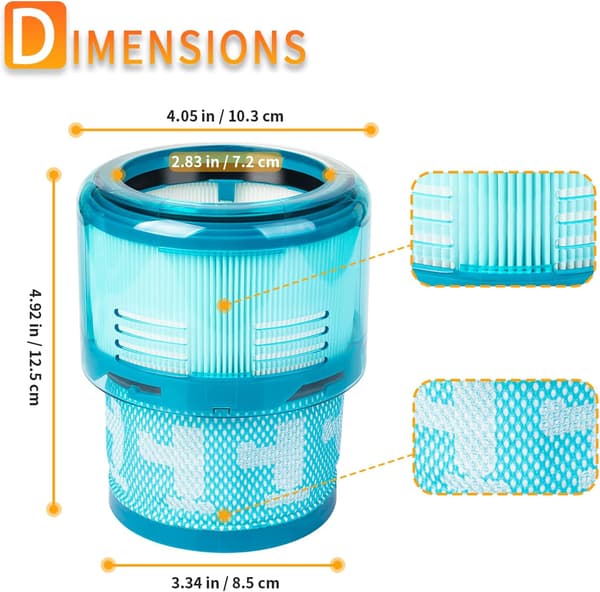 Suodatinvaihto (2 kpl) Dyson G5:lle - Parempi puhdistus