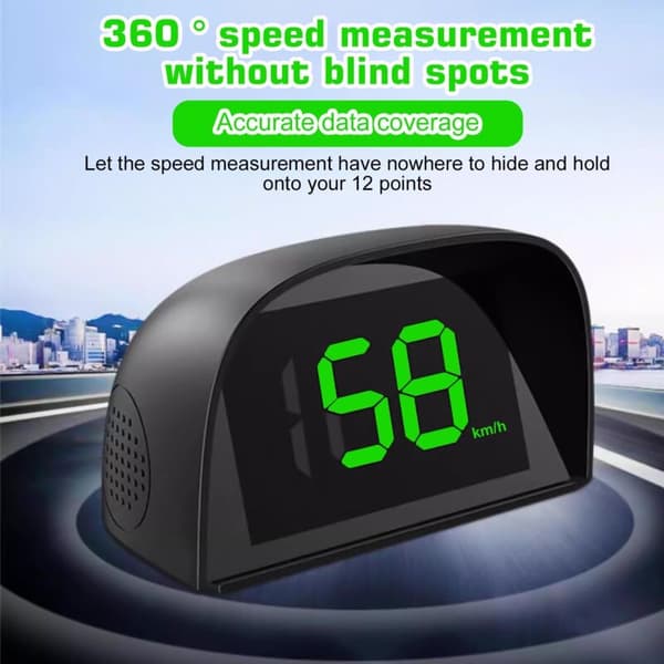 Universal digital HUD-speedometer til bil, motorcykel og cykel. 2-tommer skærm. Sort