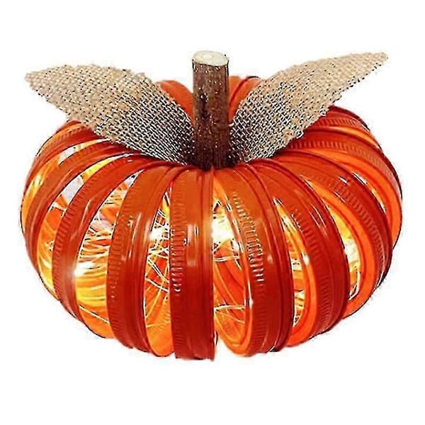 Høstdekor med gresskar, LED-lys for Halloween-gresskar