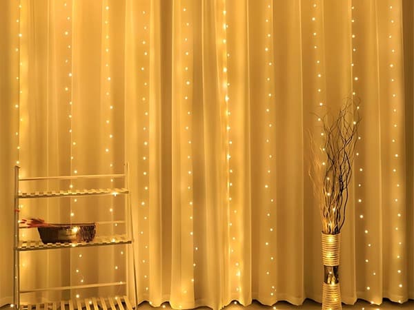 String lights 300 LED - Warm white curtain USB