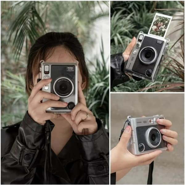 Klart EVO-deksel for Fujifilm Instax Mini EVO/Polaroid Mini EVO-kamera - Hardt PVC Fuji Mini EVO-bæreetui