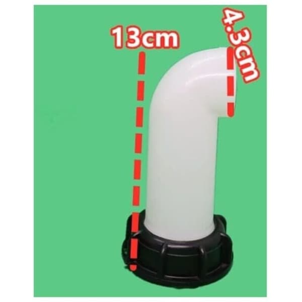 AIMOONSA 2 stk vanntankdyseventil. Vanntankventil. 60 mm IBC vanntankadapter. For IBC-tanker (hvit)