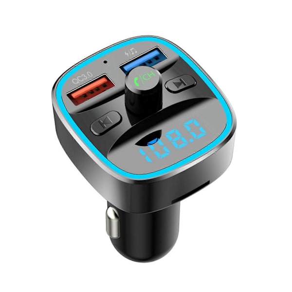 Håndsfree-samtaler: FM-sender med Bluetooth og QC3.0 billader