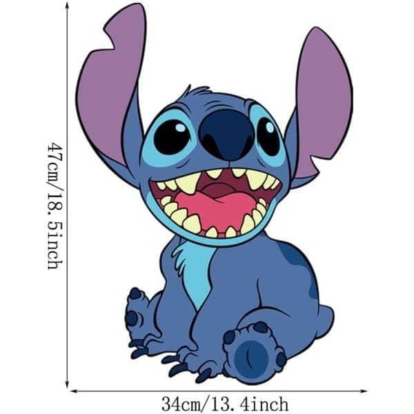 Stitch Wall Decal Sticker, Kids Cartoon Bedroom Background