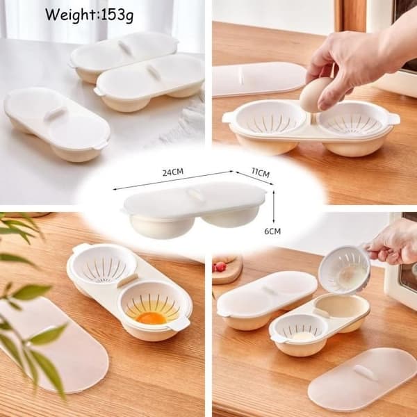 Microwave Egg Poacher, Egg Cooker, Egg Poacher, Poached Egg Maker, Egg Poacher, Egg Bowl for Cooking, Egg White