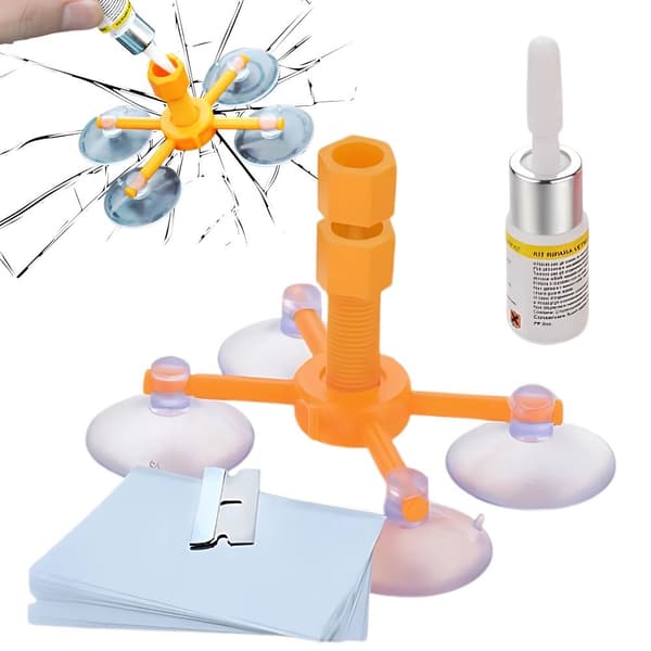 Windshield Repair Kit - Adhesive for Cracks and Stone Chips in Glass