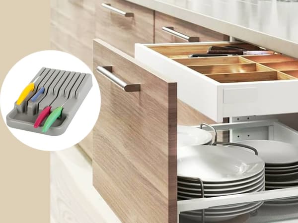 Knife Holder Insert / Knife Rack / Knife Storage - Drawer Insert for Kitchen