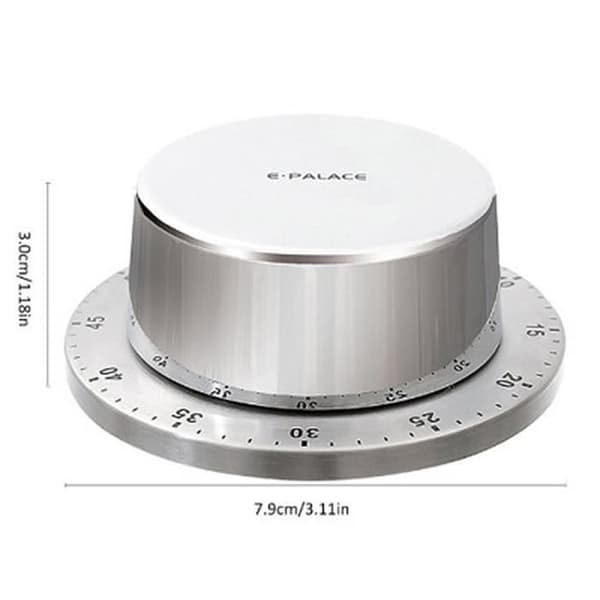 Kjøkkentimer med magnet, manuell, høy alarm, lyd, hjemmelaging, mekanisk vask, 60 minutter, nedtellingstimer