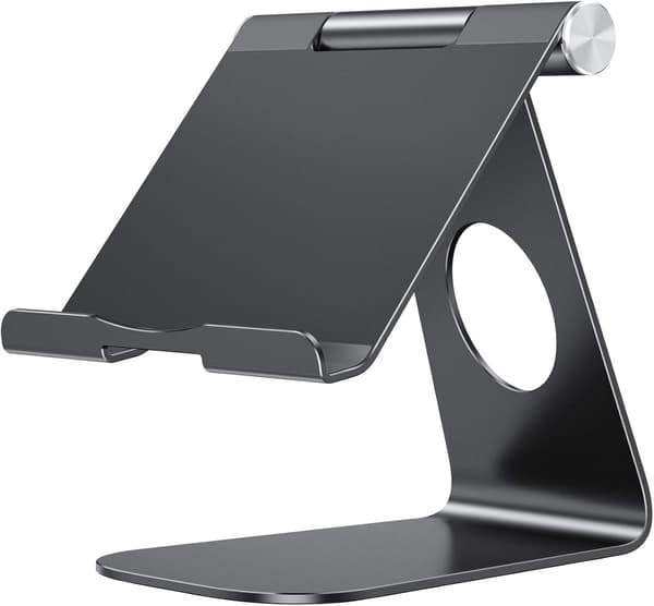 Aluminium Tablet Stand, Adjustable & Durable Tablet Holder, Desk Stand Compatible with iPad 10.9/10.2, iPad Pro 13/12.9/11