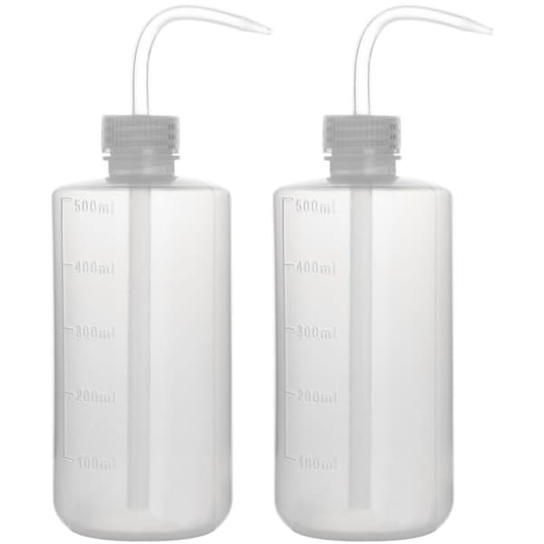 2-pack 500 ml klämflaskor i plast med smal öppning i LDPE. Klämflaska. 500 ml