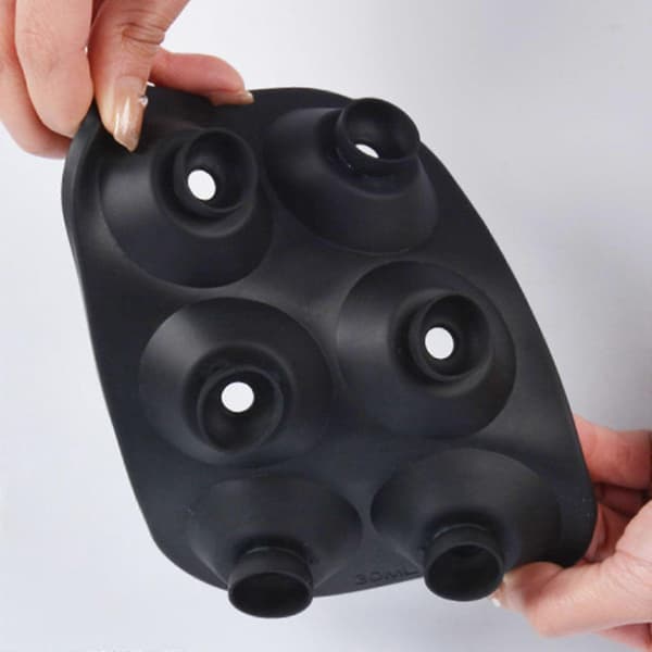 Ice Cube Mold 6 Grids Silicone Diamond Whiskey Ice Balls Maker Ice Cube Tray for Cocktail DIY Bar Decoration Stackable Purple