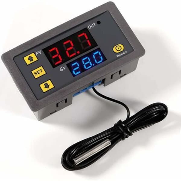 Stykke W3230 AC 110V-220V Digital Temperaturkontroller. 20A Digital Display Termostatkontrollbryter med 10K NTC Sensorprobe