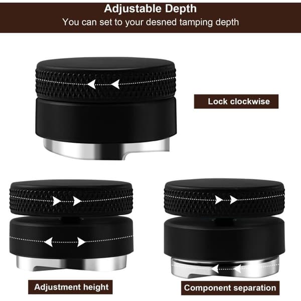 51 mm kaffedispenser. 51 mm tamper. 304 rustfrit stål kaffetamper med presset stofbelægning til espressomaskiner.