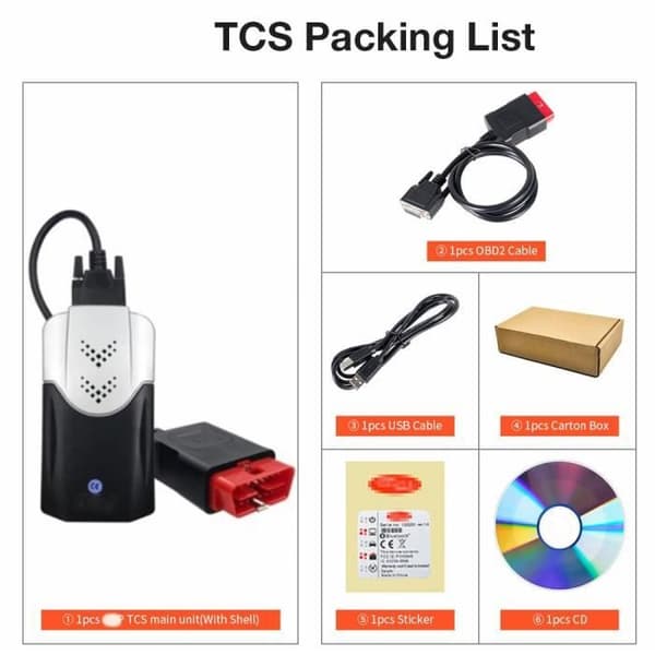 Diagnoseværktøj - DS150E TCS VCI - Bluetooth - OBD2 - Dobbelt printkort V3.0