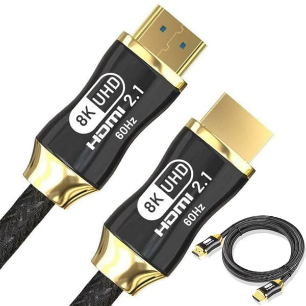 1,5 m HDMI 2.1 -kaapeli - Ultra HD 8K - Kullattu