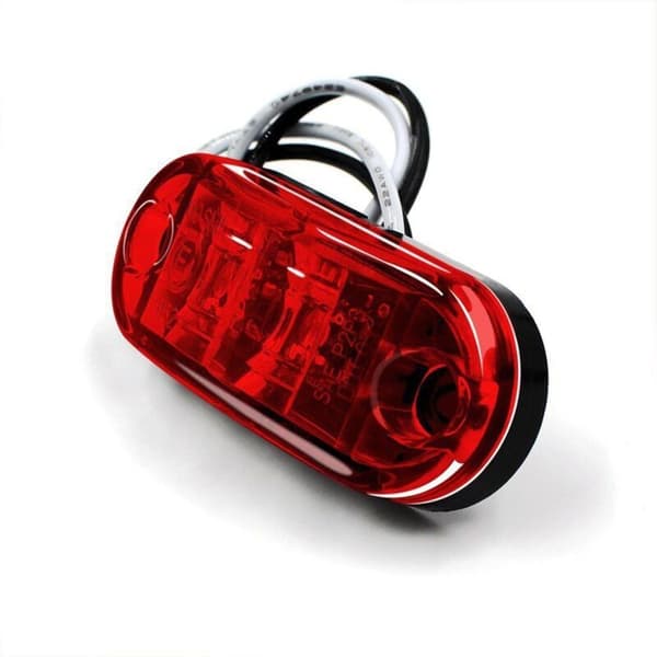 10X 2 LED sidemarkeringslys 12/24V LED trailer sidemarkeringslys sideadvarselslys til lastbil autocamper campingvogn (rød)
