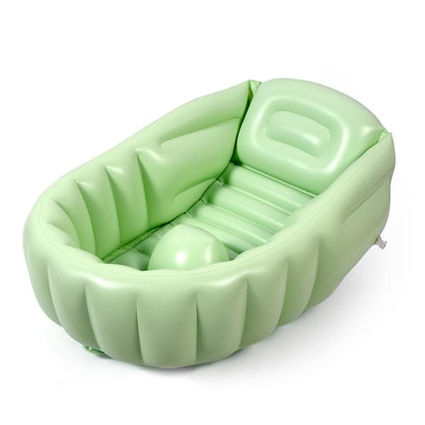 1 st infällbart uppblåsbart badkar för barn PVC babybassäng uppblåsbart babybadkar