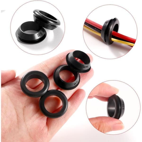 20 stk. diameter 18 x 22 mm gummitætning til ledninger. Gummitætning til kabler. Stik og kabel