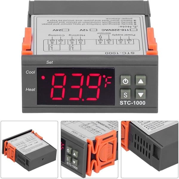 Digital temperaturregulator køle- og varmetermostat med NTC-sensor STC-100024V