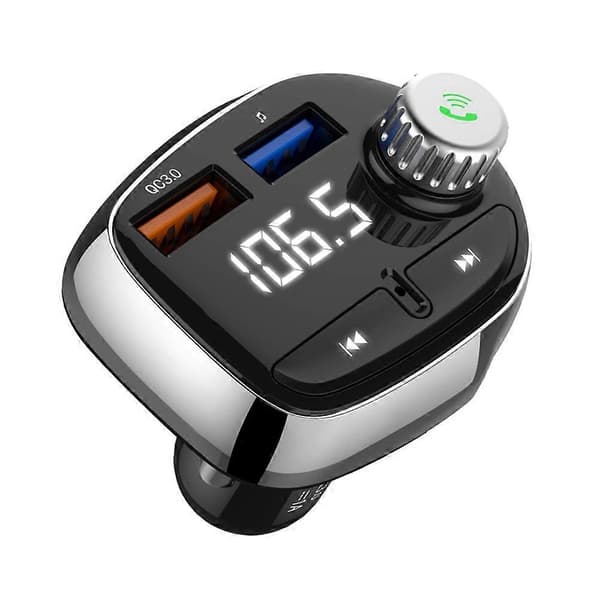 Bil MP3-spiller Bluetooth Bilsett FM-sender Håndsfritt Oppringing Dobbel USB Billader