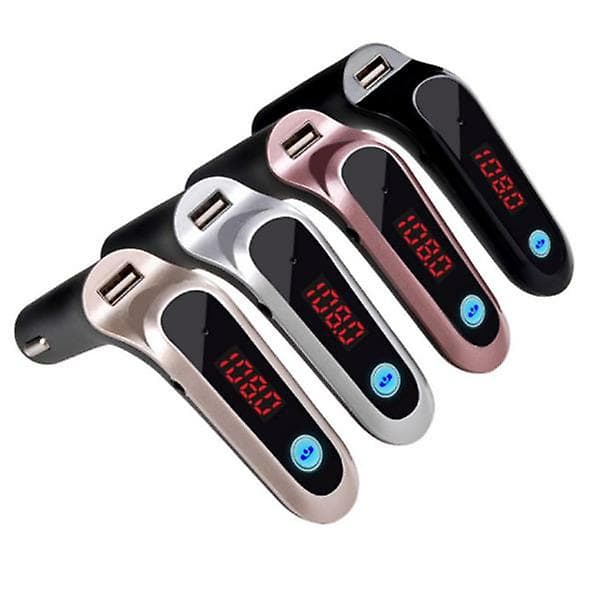 Auton Bluetooth Hands Free FM Lähetin Langaton Bluetooth Auto MP3-soitin Autolaturi