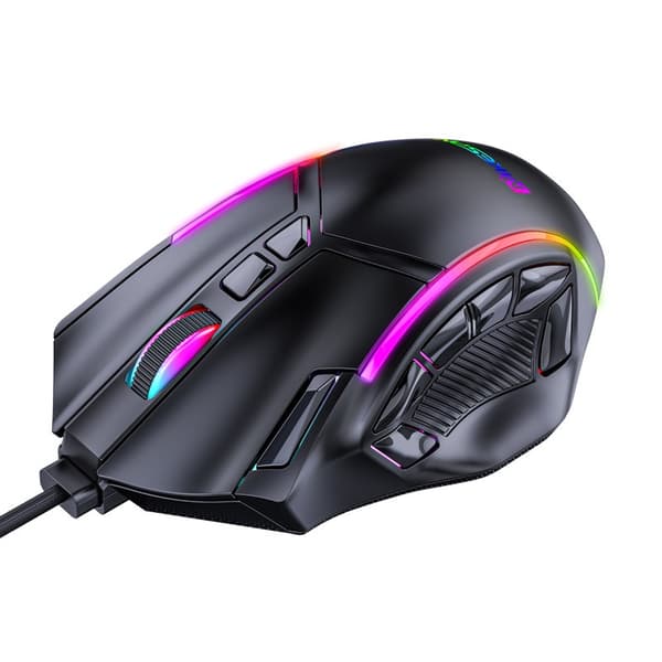 RGB Gaming Mouse with Cable, 12800 DPI, 12 Buttons, Customizable RGB Lighting for PC Gaming