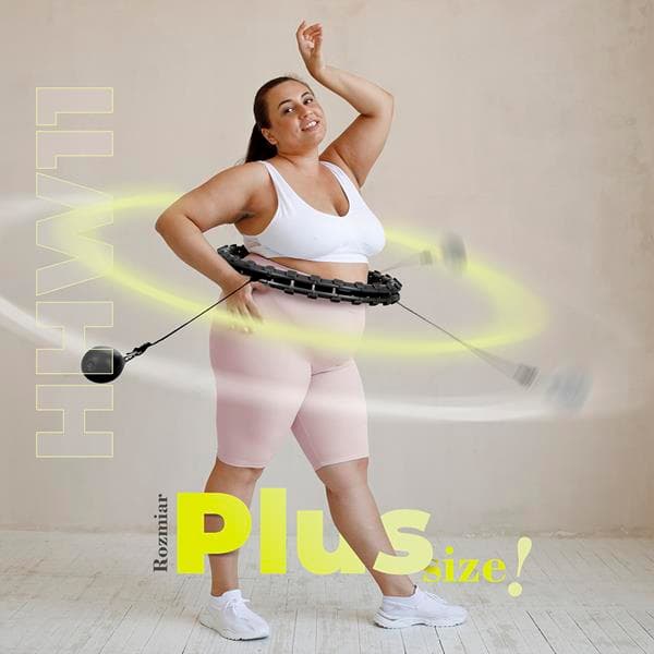 HHW11 PLUS SIZE HULA HOOP SORT MED FREMspring OG HMS-VÆGT