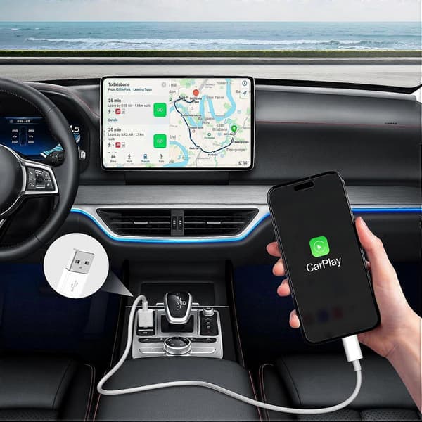 Højkvalitets helt nyt bil iPhone Carplay-kabel, bilopladerkabel, USB A til