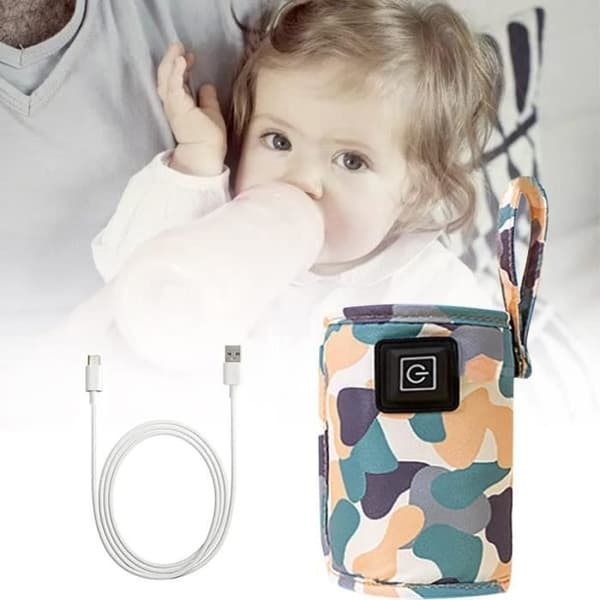Kannettava USB-pullonlämmitin tuttipulloille - 3 lämpötila-asetusta - Vauvatarvikkeet - Pullonlämmitin.