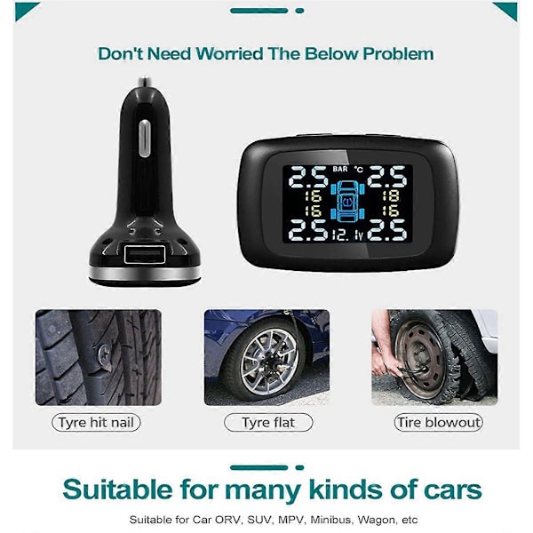 TPMS Billader Tpms Sensor Dekktrykkovervåkingssystem, Ekstern