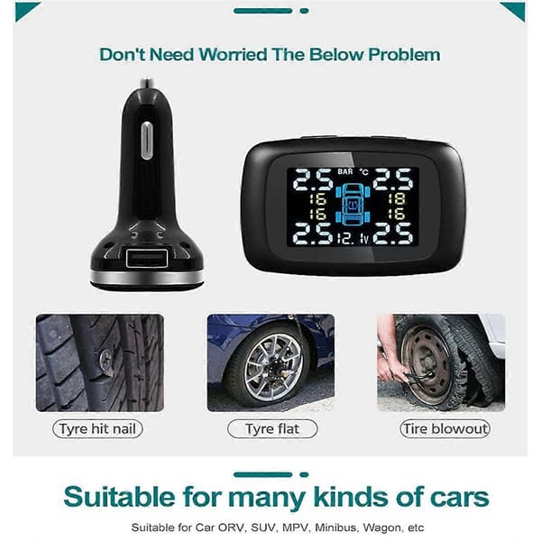 TPMS Biloplader Tpms Sensor Dæktryksovervågningssystem, Ekstern