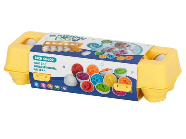 Educational Sorting Puzzle - Match Numbers with 12 Eggs