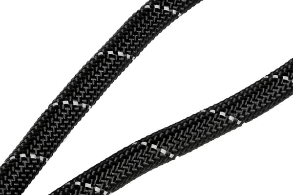 Hundesnor rund 12 mm × 150 cm sort refleks