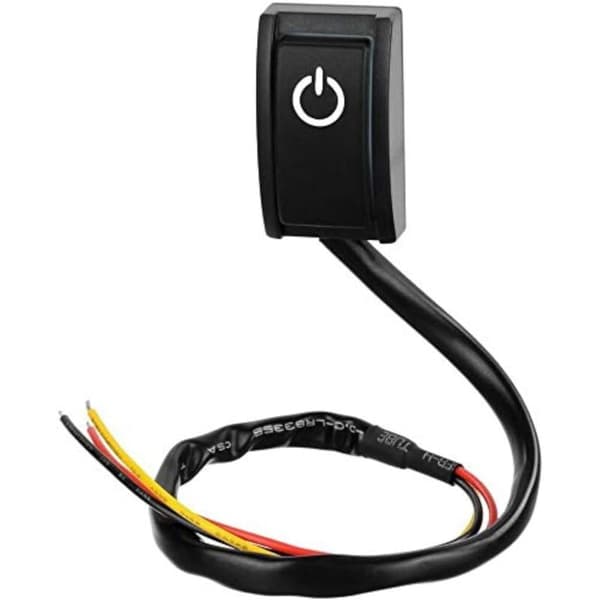 DC 12V 200mA Stick Type Switch. DIY Bil On/Off Knapafbryder, Klæbende, Dobbeltsidet
