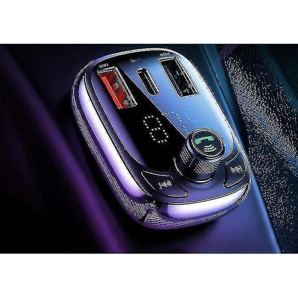 Hurtig biloplader til telefon, FM-sender og Bluetooth MP3-afspillersæt