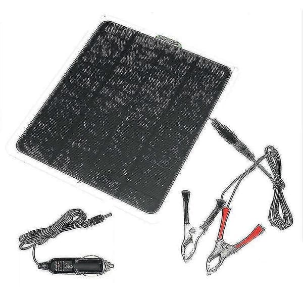 2024 20W 12V Solcellepanel Vedlikeholdslader Batterilader Kit Båt Bobil Bil