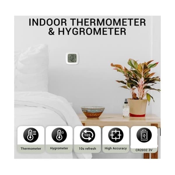 Innetermometer - Ikke spesifisert - Mini - 10s rask avkjøling - Nøyaktig hygrometer - 4 stk